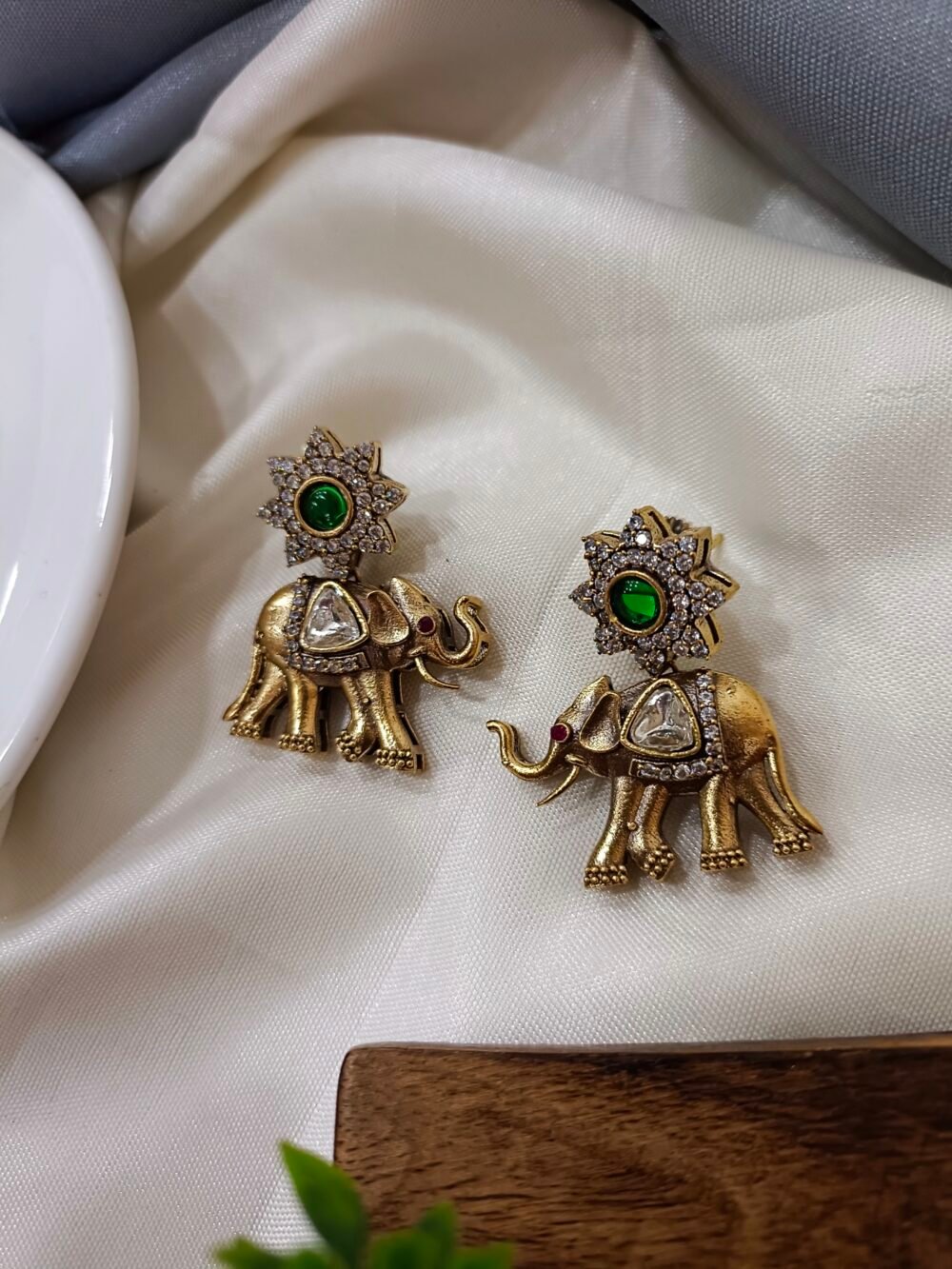 Kalakosh Royal Elephant Earrings – A Symbol of Majesty & Strength