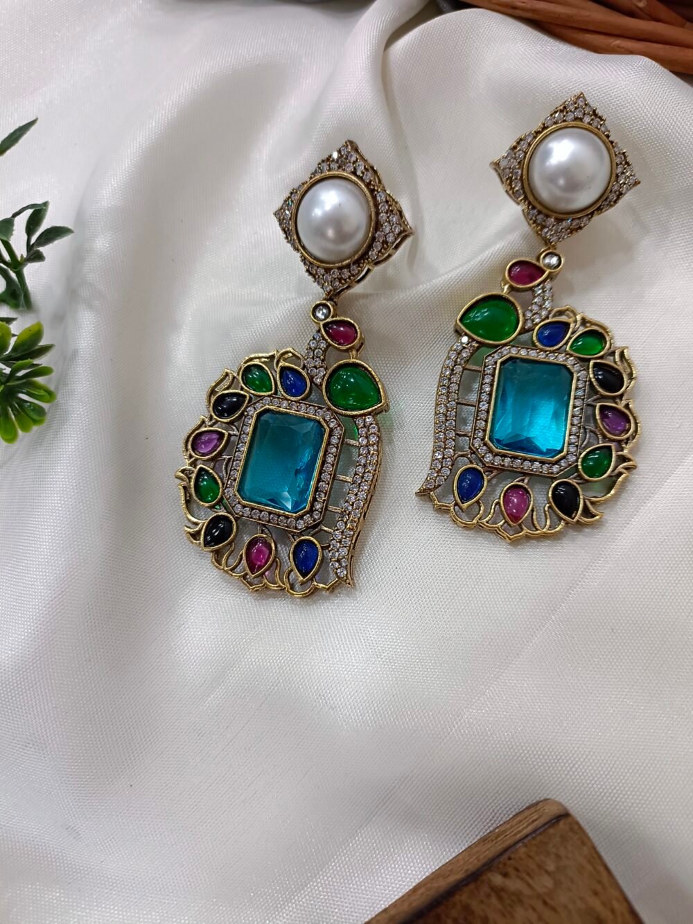 Kalakosh Royal Peacock Elegance Earrings – A Majestic Statement